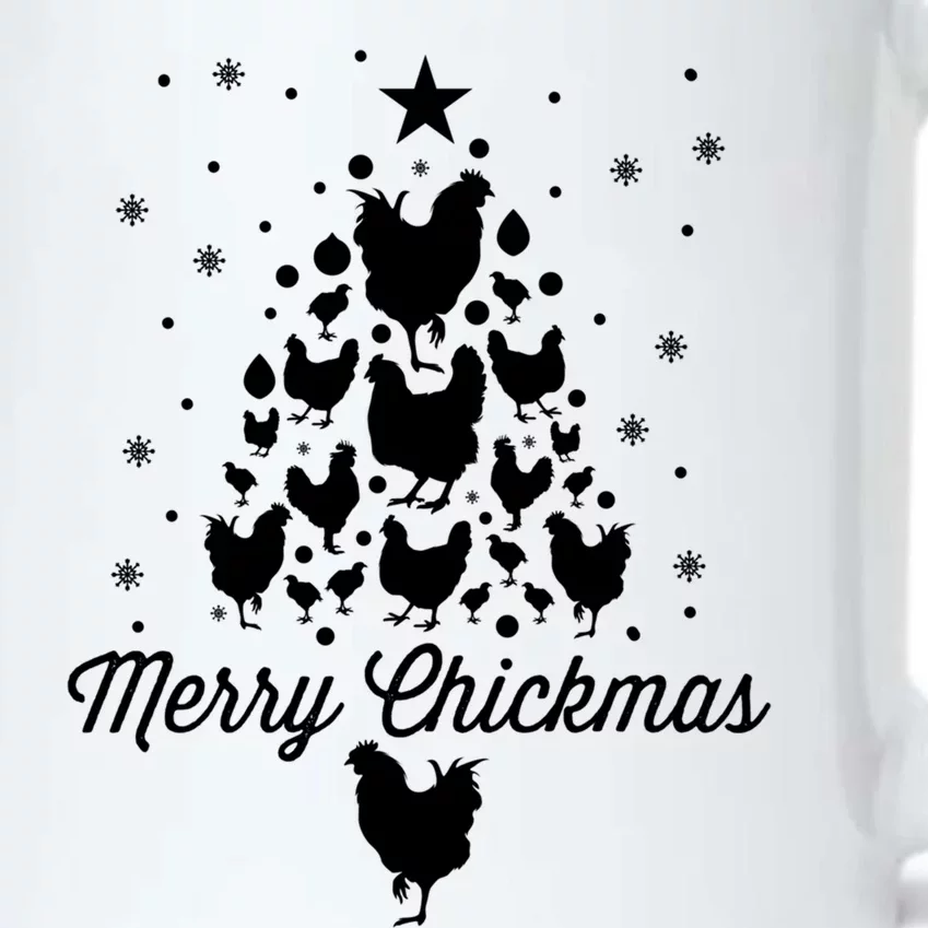 Merry Chickmas Christmas Chicken Tree Funny Poultry Gift Cool Gift Black Color Changing Mug