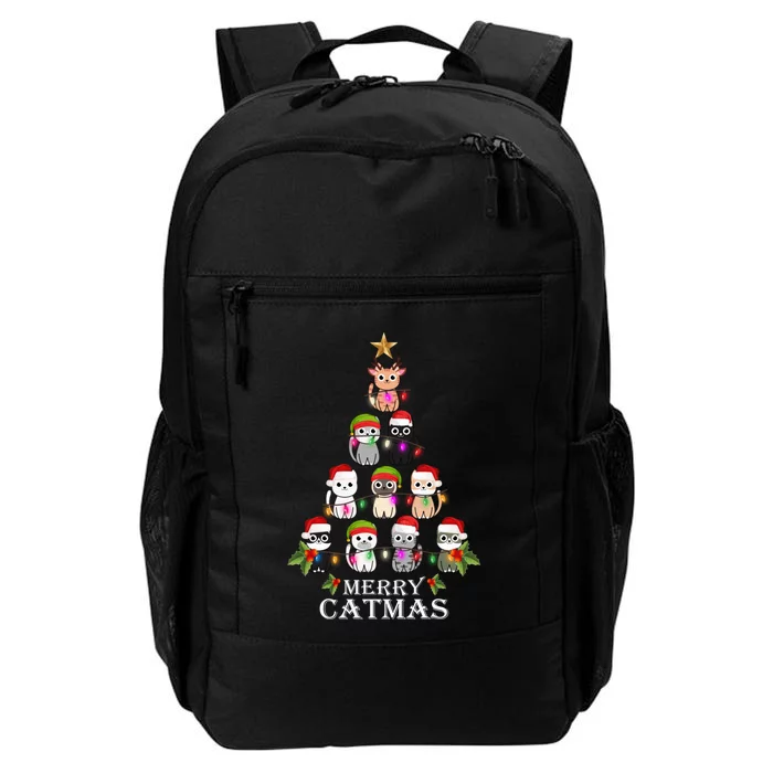 Merry Catmas Christmas Tree Cat Lover Daily Commute Backpack