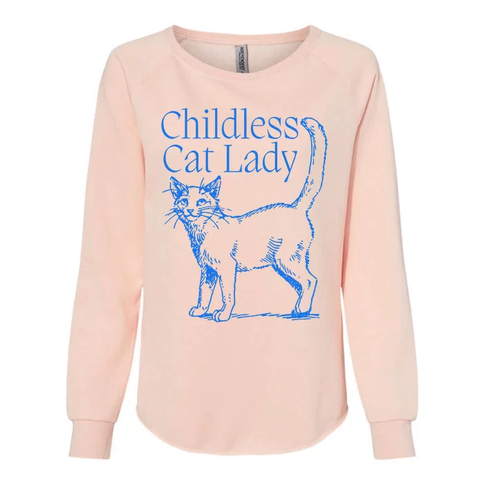 Meidastouch Childless Cat Lady Womens California Wash Sweatshirt