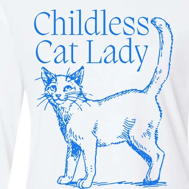 Meidastouch Childless Cat Lady Womens Cotton Relaxed Long Sleeve T-Shirt