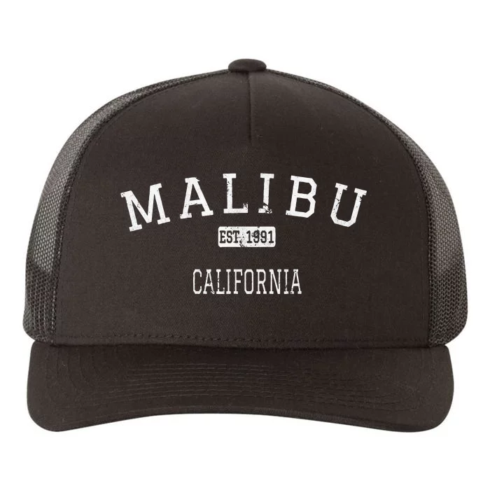 Malibu California Ca Vintage Yupoong Adult 5-Panel Trucker Hat