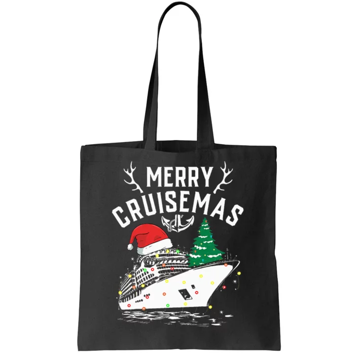 Merry Cruisemas Cruise Ship Family Christmas Funny Tote Bag