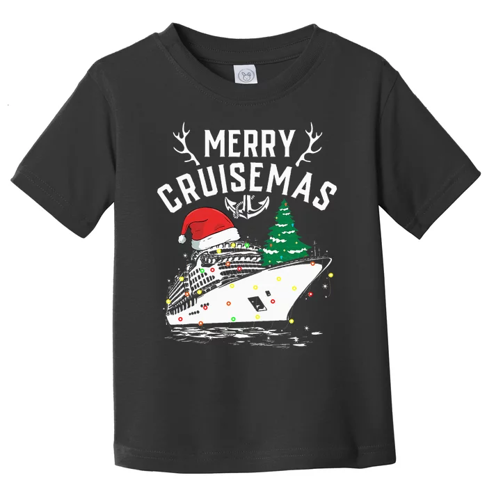 Merry Cruisemas Cruise Ship Family Christmas Funny Toddler T-Shirt