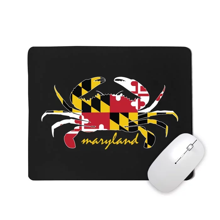 Maryland Crab Cute State Pride Flag Mousepad