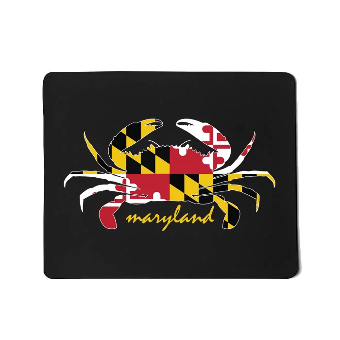 Maryland Crab Cute State Pride Flag Mousepad