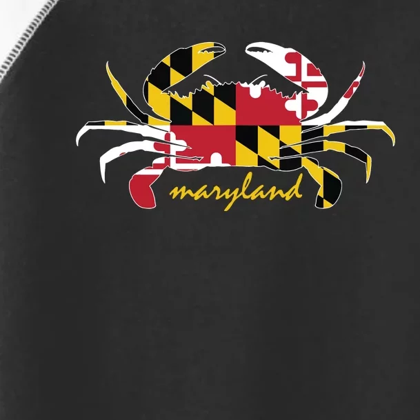 Maryland Crab Cute State Pride Flag Toddler Fine Jersey T-Shirt