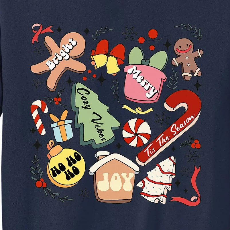 Merry Christmas Candy Cakes Gingerbread Cozy Vibes Sweatshirt