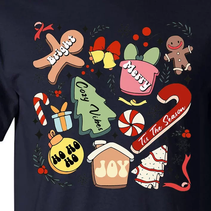 Merry Christmas Candy Cakes Gingerbread Cozy Vibes Tall T-Shirt