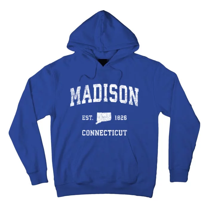 Madison Connecticut Ct Vintage Athletic Sports Tall Hoodie