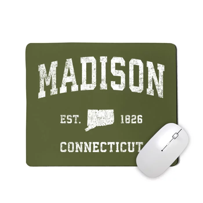 Madison Connecticut Ct Vintage Athletic Sports Mousepad