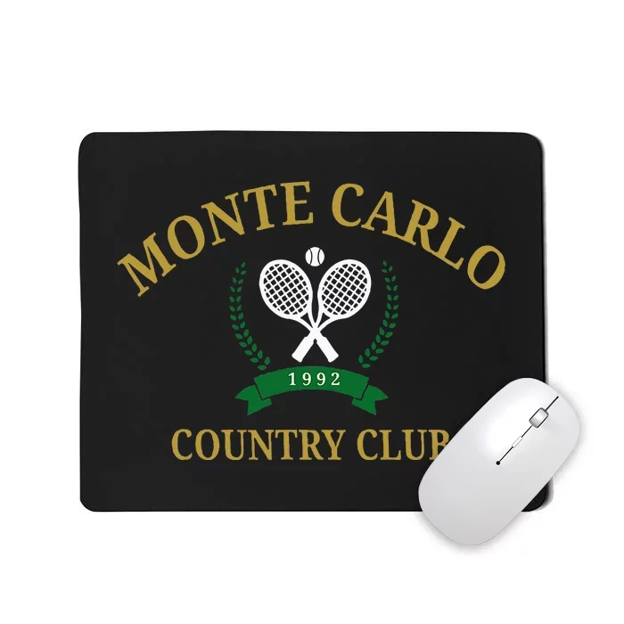 Monte Carlo Country Club Vintage Tennis Aesthetic Mousepad