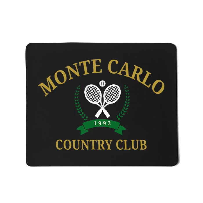 Monte Carlo Country Club Vintage Tennis Aesthetic Mousepad