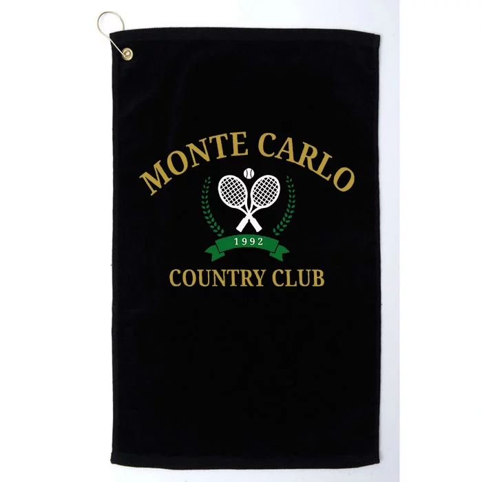 Monte Carlo Country Club Vintage Tennis Aesthetic Platinum Collection Golf Towel