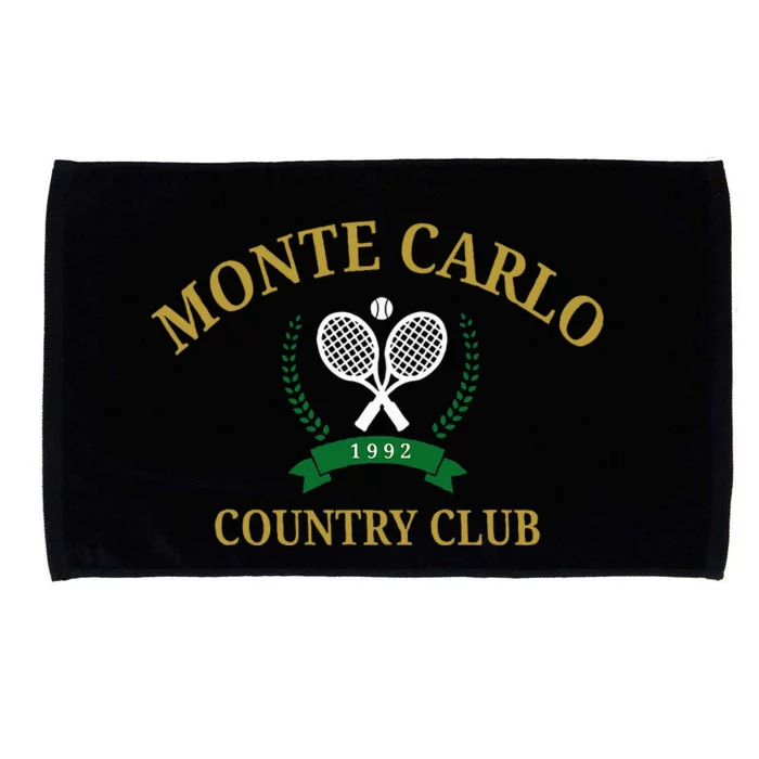 Monte Carlo Country Club Vintage Tennis Aesthetic Microfiber Hand Towel