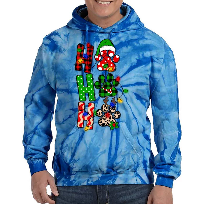 Merry Christmas Celebration Dog Owners Ho Ho Ho Meaningful Gift Tie Dye Hoodie