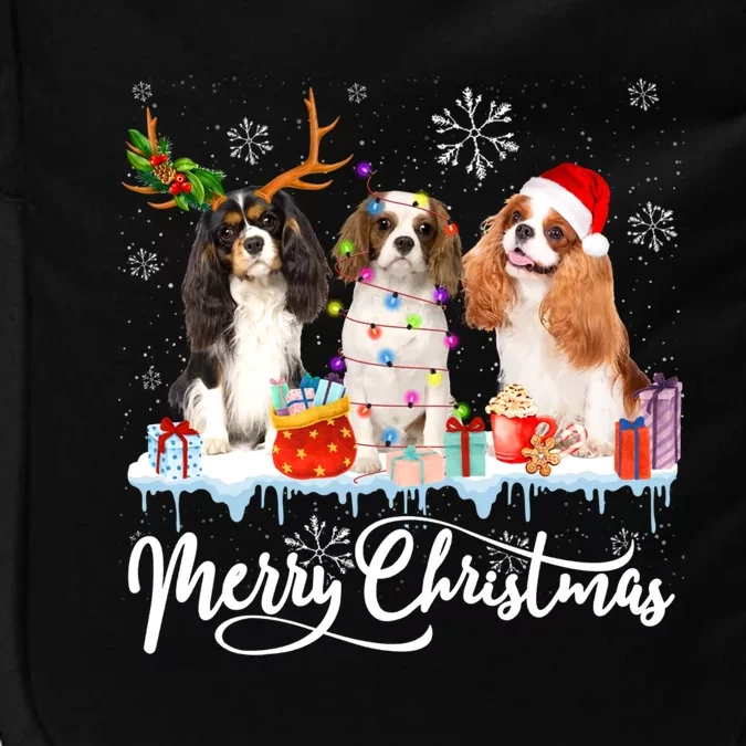 Merry Christmas Cavalier King Charles Spaniel Santa Light Gift Impact Tech Backpack