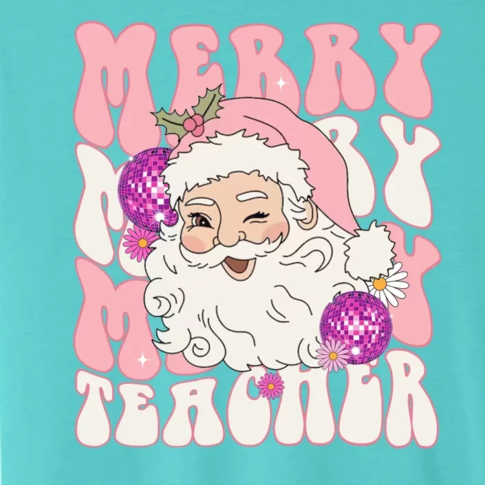 Merry Christmas Cute Teacher Disco Santa ChromaSoft Performance T-Shirt