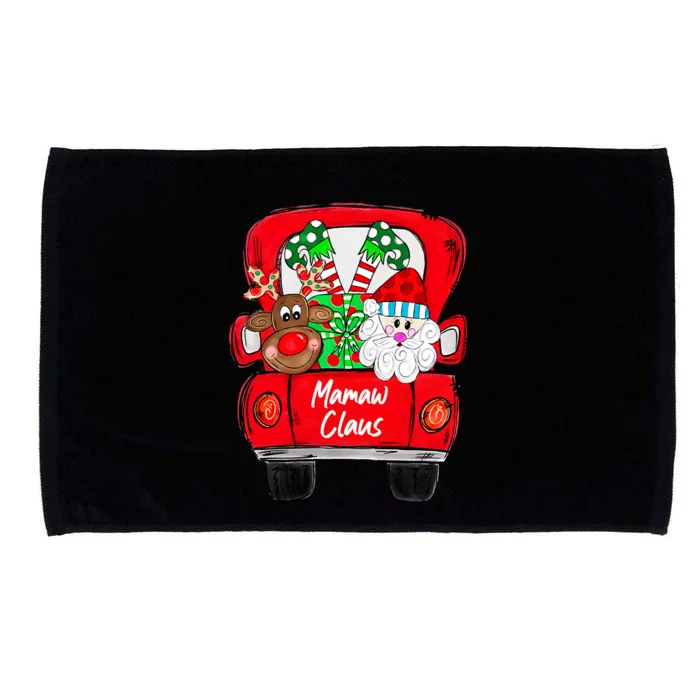 Mamaw Clause Christmas Truck Reindeer Santa Gift Microfiber Hand Towel