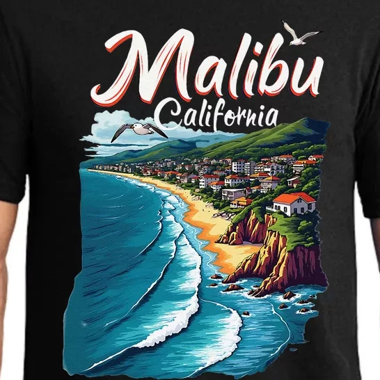 Malibu California Coastal Scenic Beach Pajama Set