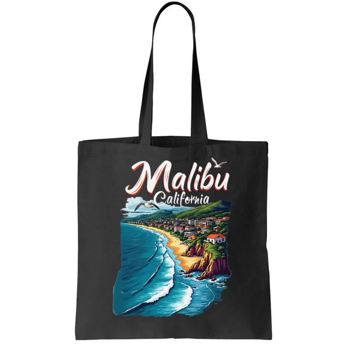 Malibu California Coastal Scenic Beach Tote Bag