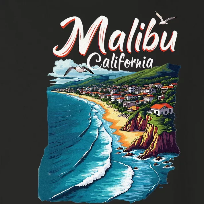 Malibu California Coastal Scenic Beach Toddler Long Sleeve Shirt