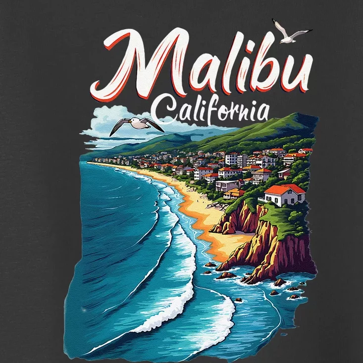 Malibu California Coastal Scenic Beach Toddler T-Shirt