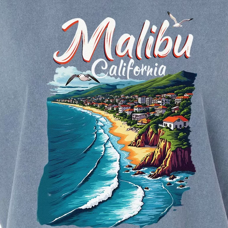 Malibu California Coastal Scenic Beach Garment-Dyed Women's Muscle Tee