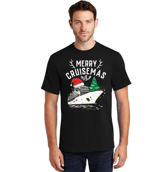 Merry Cruisemas Cruise Ship Family Christmas Funny Tall T-Shirt