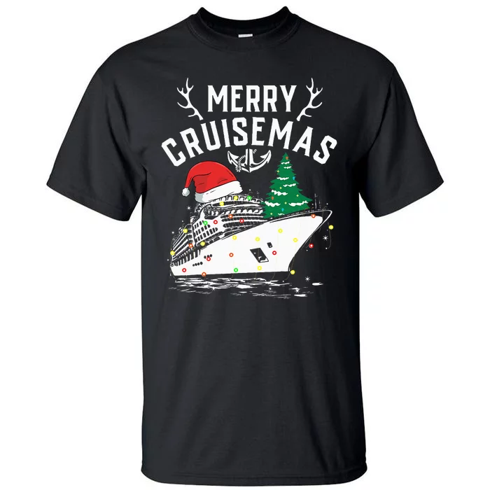 Merry Cruisemas Cruise Ship Family Christmas Funny Tall T-Shirt