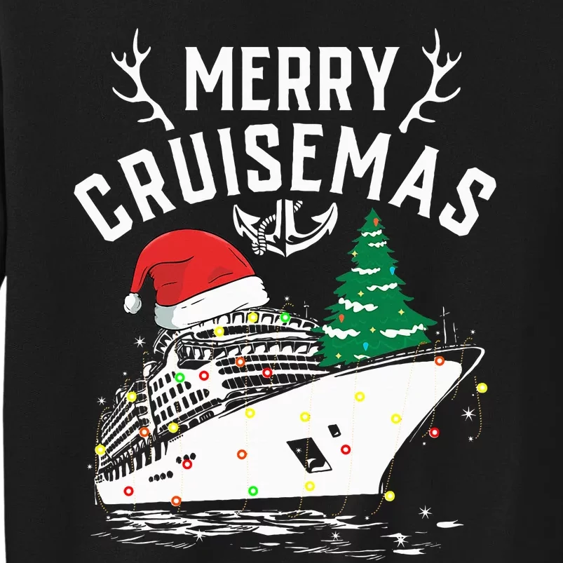 Merry Cruisemas Cruise Ship Family Christmas Funny Tall Sweatshirt