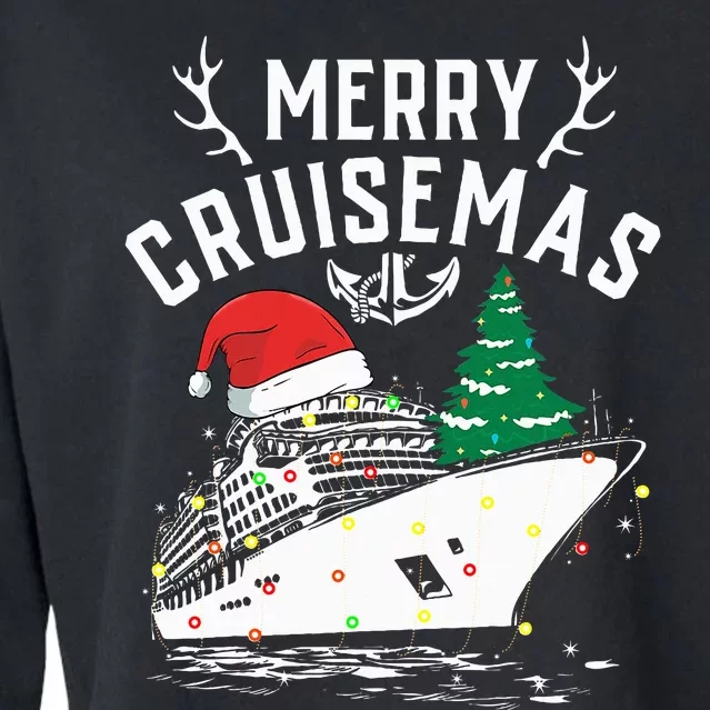 Merry Cruisemas Cruise Ship Family Christmas Funny Cropped Pullover Crew