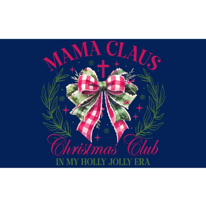 Mama Claus Christmas Club Coquette Bow Bumper Sticker