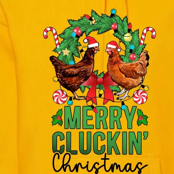 Merry Cluckin Christmas Chicken Owner Chicken Lover Xmas Gift Premium Hoodie