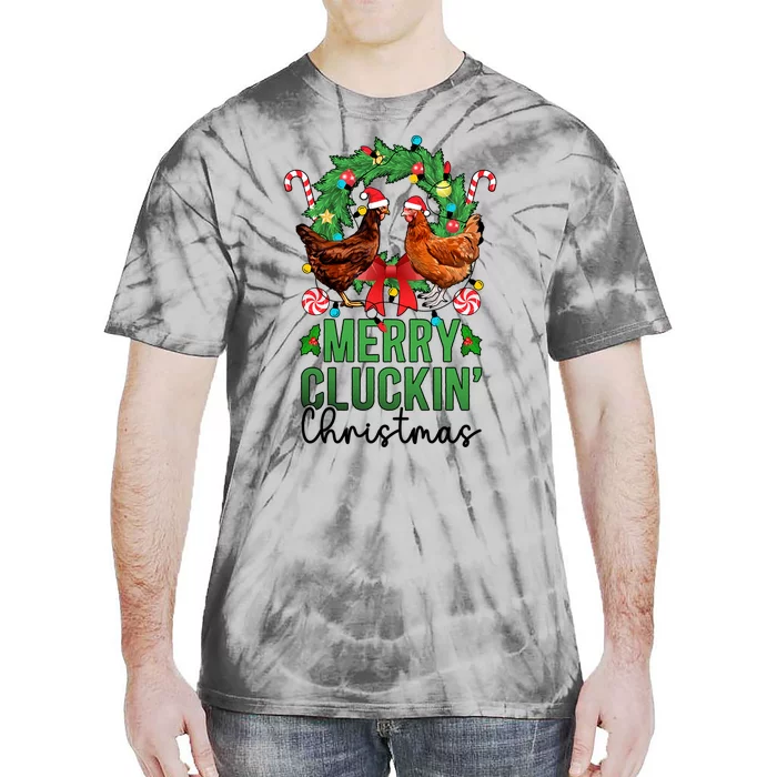 Merry Cluckin Christmas Chicken Owner Chicken Lover Xmas Gift Tie-Dye T-Shirt