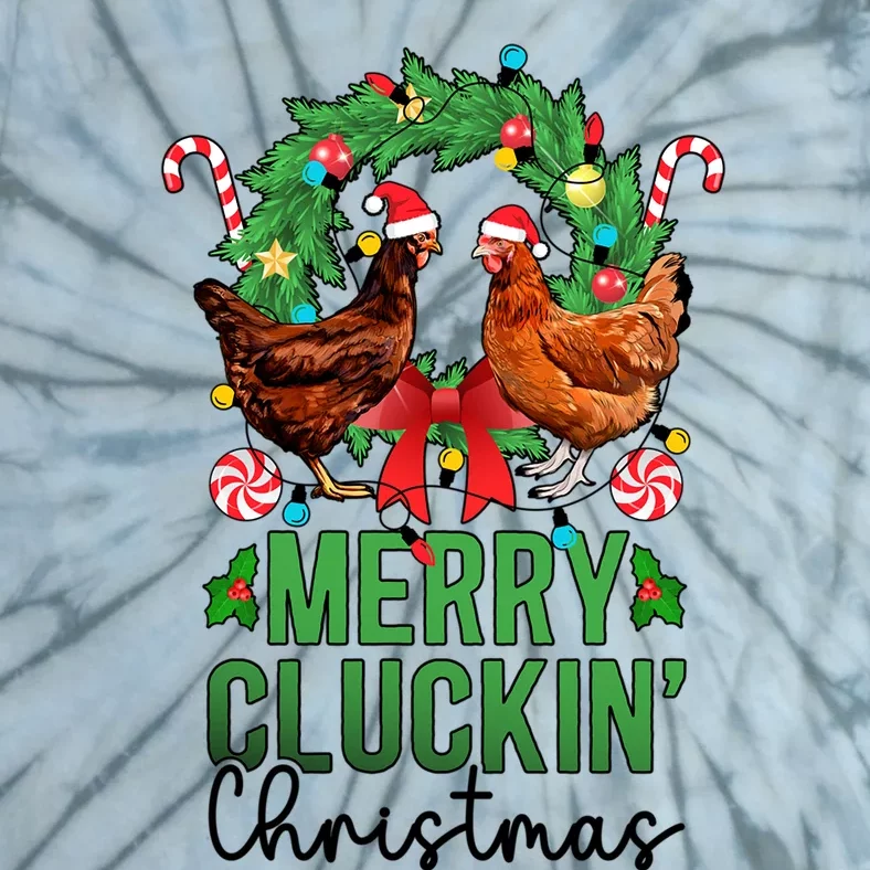 Merry Cluckin Christmas Chicken Owner Chicken Lover Xmas Gift Tie-Dye T-Shirt