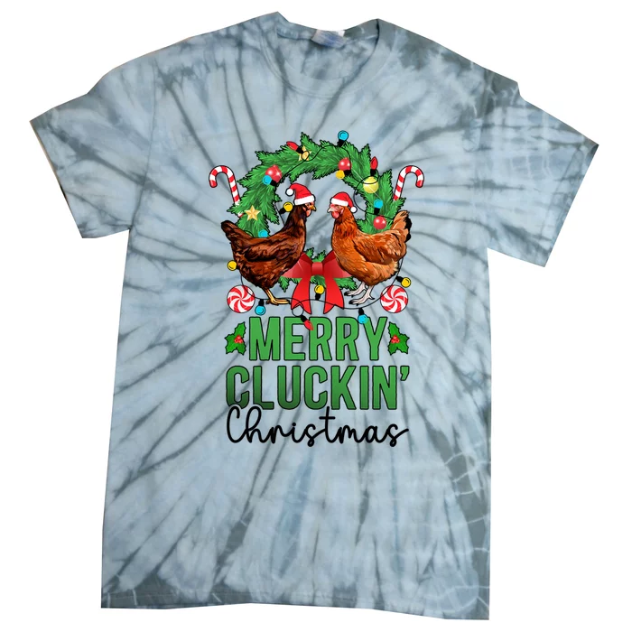 Merry Cluckin Christmas Chicken Owner Chicken Lover Xmas Gift Tie-Dye T-Shirt