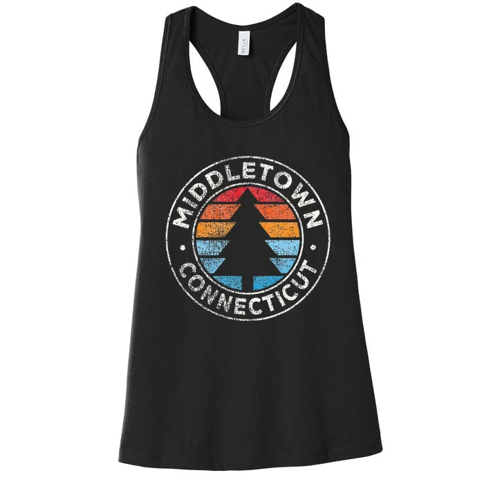 Middletown Connecticut Ct Vintage Women's Racerback Tank