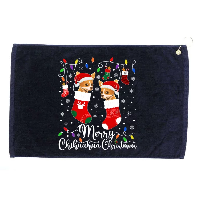 Merry Chihuahua Christmas Chihuahua Xmas Party Cool Gift Grommeted Golf Towel