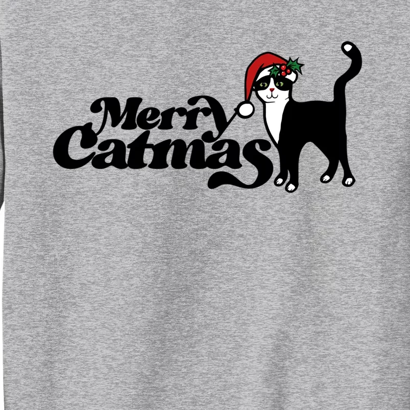 Merry Catmas Christmas Kitty Cats Meow Cool Gift Tall Sweatshirt