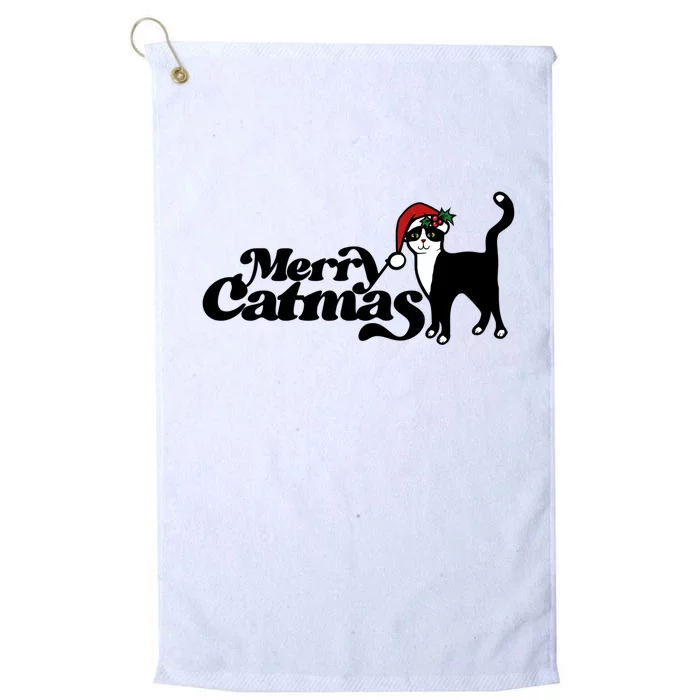 Merry Catmas Christmas Kitty Cats Meow Cool Gift Platinum Collection Golf Towel