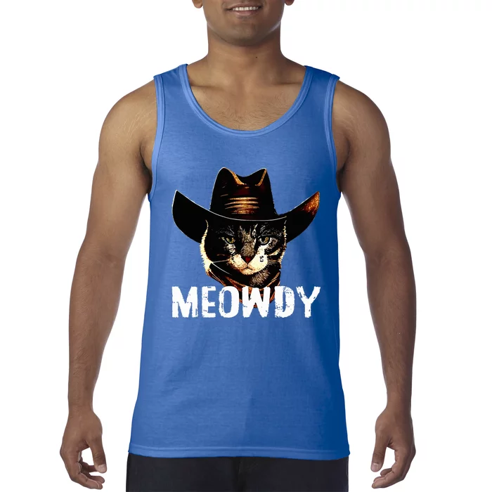 Meowdy Cat Cowboy Tank Top