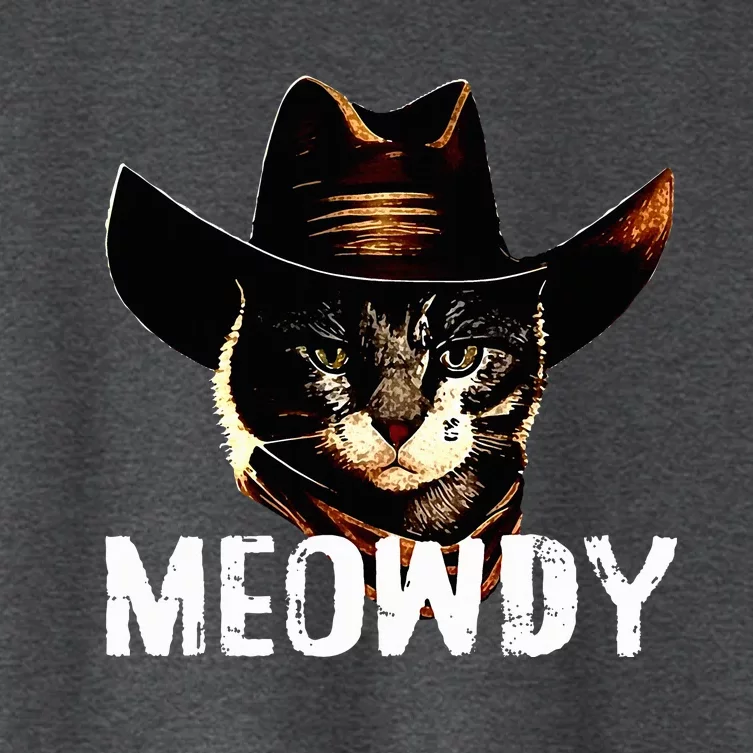 Meowdy Cat Cowboy Women's Crop Top Tee