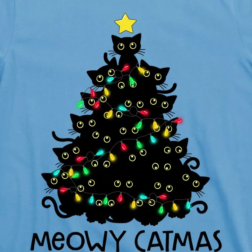 Merry Catmas Cat Christmas Tree Meowy Catmas Gift T-Shirt