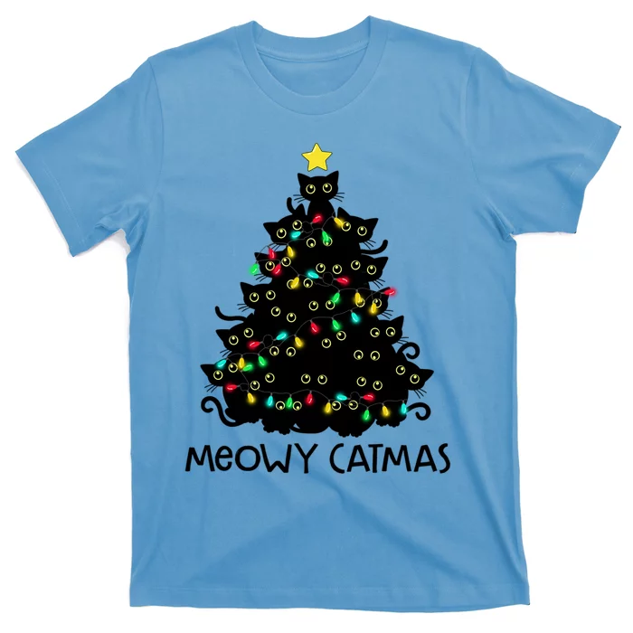 Merry Catmas Cat Christmas Tree Meowy Catmas Gift T-Shirt