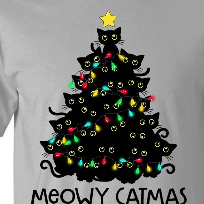 Merry Catmas Cat Christmas Tree Meowy Catmas Gift Tall T-Shirt