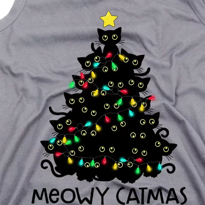 Merry Catmas Cat Christmas Tree Meowy Catmas Gift Tank Top