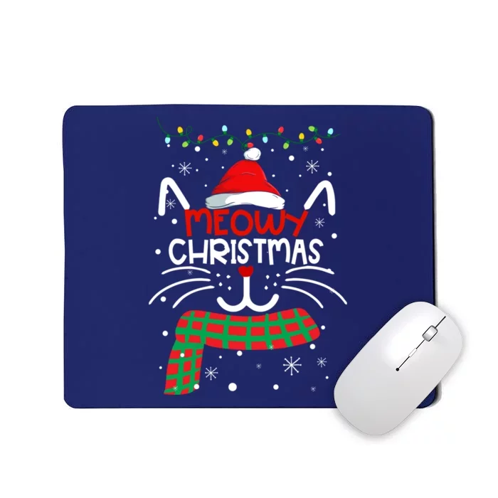 Meowy Catmas Cat Christmas Funny Xmas Girl Boy Gifts Mousepad