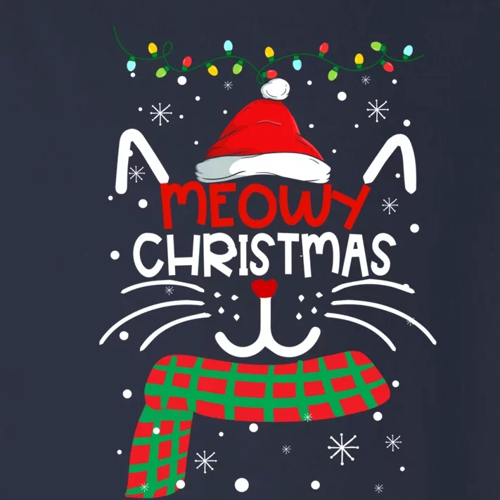 Meowy Catmas Cat Christmas Funny Xmas Girl Boy Gifts Toddler Long Sleeve Shirt