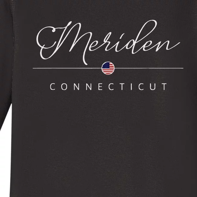 Meriden Connecticut Ct On Meriden Baby Long Sleeve Bodysuit