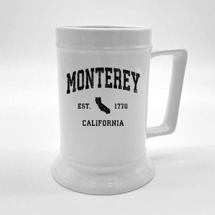 Monterey California Ca Vintage Athletic Front & Back Beer Stein